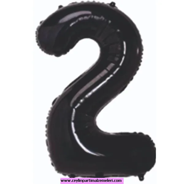 2 Rakam Siah Folyo Balon